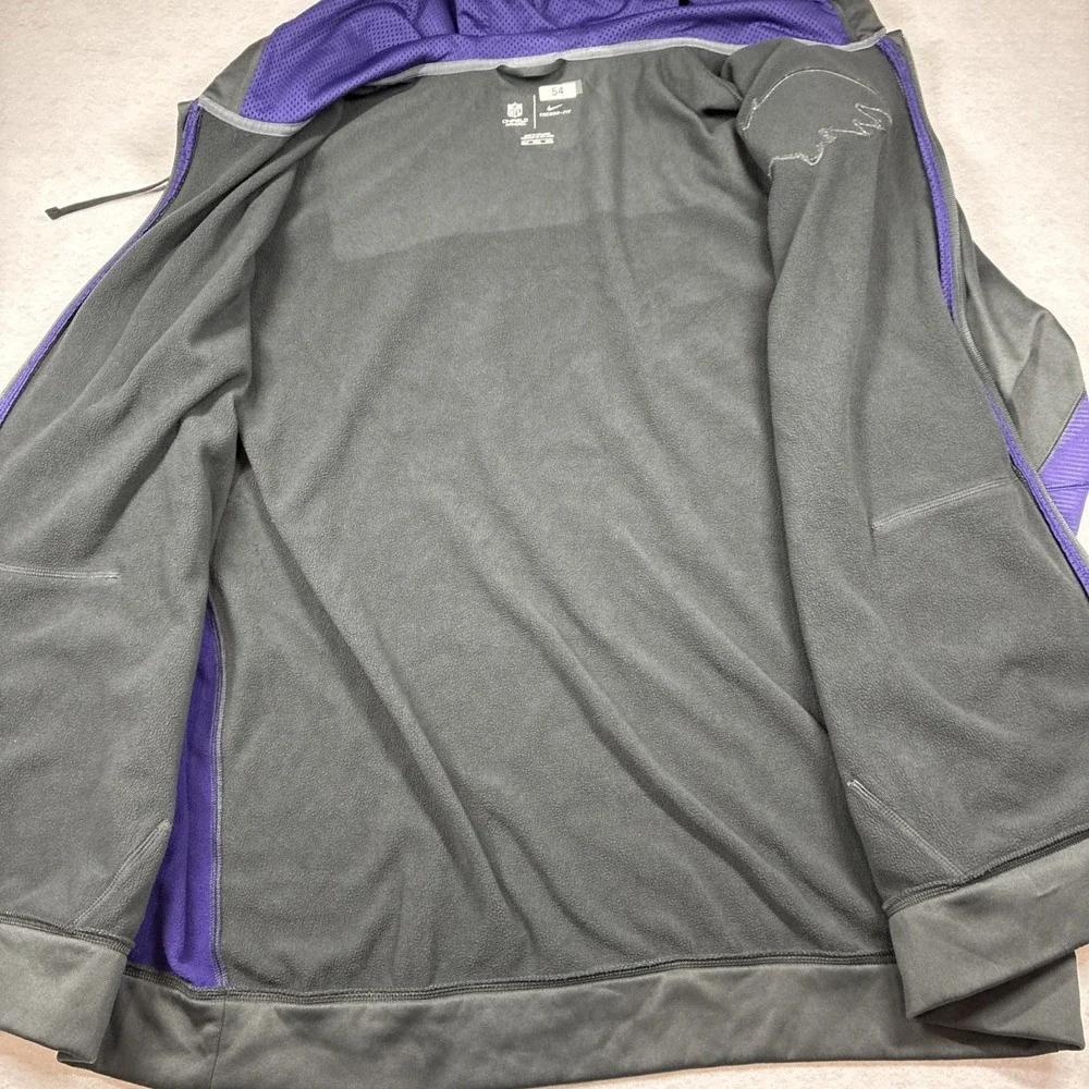 Baltimore Ravens Hoodie Men's XL Nike Therma-Fit Full Zip Gray NFL ON-Field‎
